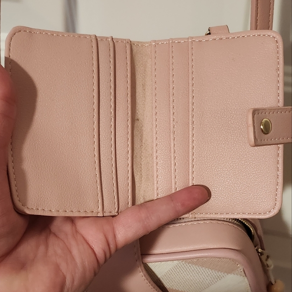 Martha Stewart Women's Crossbody Bag Pink/White 7.25" X 6.75" X 3.25" - Picture 9 of 12